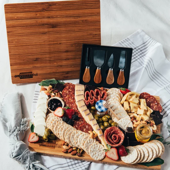 prodimages/Platterful Charcuterie Kit Gift - with Wooden Board and Serveware